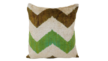 Ikat Velvet Pillow Case -  16'' x 16