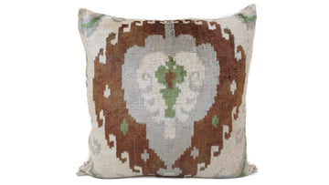İkat Velvet Pillow Cover, 20'' x 20'' , Decorative Pillow, Handmade Silk Pillow,İkat Square Pillow, Shipping with Fedex 1-3 days