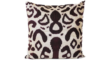 İkat Velvet Pillow Cover, 20'' x 20'' , Decorative Pillow, Handmade Silk Pillow,İkat Square Pillow, Shipping with Fedex 1-3 days