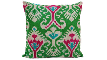 İkat Velvet Pillow Cover, 20'' x 20'' , Decorative Pillow, Handmade Silk Pillow,İkat Square Pillow, Shipping with Fedex 1-3 days