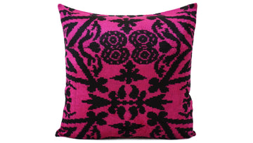 İkat Velvet Pillow Cover, 20'' x 20'' , Decorative Pillow, Handmade Silk Pillow,İkat Square Pillow, Shipping with Fedex 1-3 days